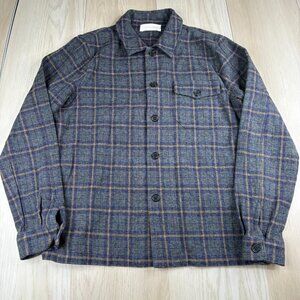 Road To Nowhere Mens Multicolor Plaid Long Sleeve Button Up Shirt Size M